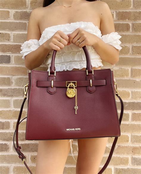 michael kors hamilton medium red|Michael Kors medium Hamilton bag.